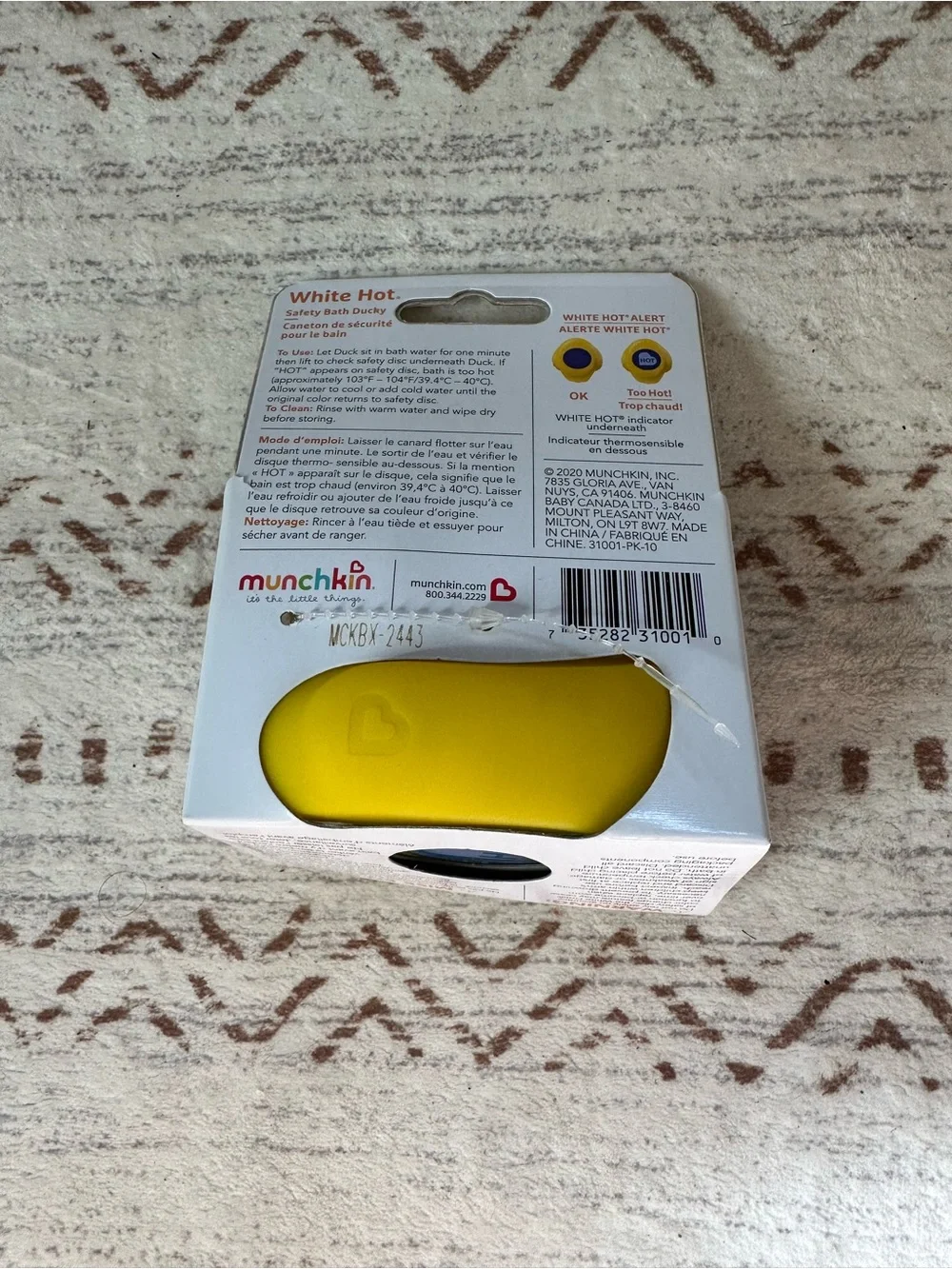 Munchkin Yellow and Orange White Hot Bath Duck